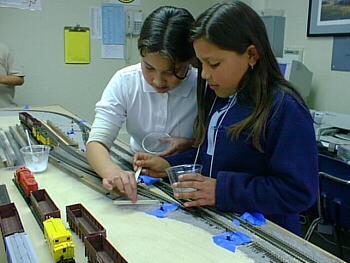 photo of students working on layout